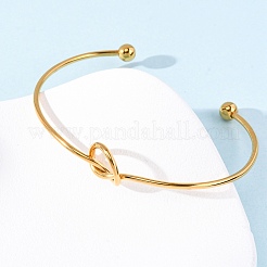 304 Stainless Steel Cuff Bangles&nbsp;LS-BJEW-L706-01G