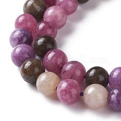 Natural White Jade Imitation Tourmaline Beads Strands&nbsp;G-I299-F01-8mm