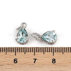 Brass Pave Cubic Zirconia Pendants&nbsp;KK-L240-05P-05