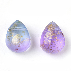 Two Tone Transparent Spray Painted Glass Beads&nbsp;X-GLAA-T017-01-B02