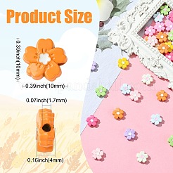 45Pcs 9 Color Baking Paint Alloy Handmade Beads&nbsp;FIND-CJ0002-74