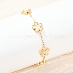 304 Stainless Steel Link Bracelets for Women&nbsp;BJEW-G747-04G
