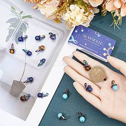 20Pcs Natural & Synthetic Mixed Gemstone Pendants&nbsp;FIND-SC0007-82