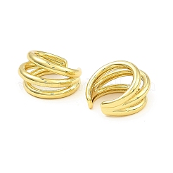 Rack Plating Brass Triple Layer Cuff Earrings&nbsp;EJEW-D069-04G