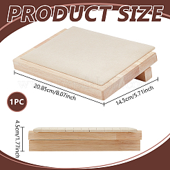 Wood Slant Back Necklaces Display Stands&nbsp;ODIS-WH0106-11