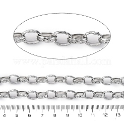 304 Stainless Steel Textured Rolo Chains&nbsp;STAS-P386-08P