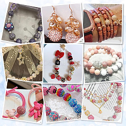 12Pcs Polymer Clay Rhinestone Beads&nbsp;RB-PH0001-46