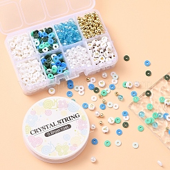 DIY Letter & Imitation Pearl & Heishi Beads Bracelet Making Kit&nbsp;DIY-YW0005-23C