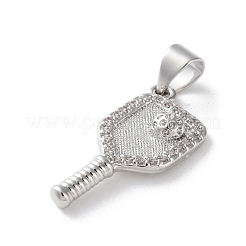 Rack Plating Brass Micro Pave Cubic Zirconia Pendants&nbsp;KK-Z079-02P