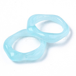 Transparent Resin Finger Rings&nbsp;RJEW-T013-001-F04