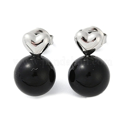 304 Stainless Steel Enamel Stud Earrings&nbsp;EJEW-G423-11P