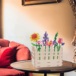 Wooden Puzzle Flower Vase&nbsp;DJEW-WH0058-40
