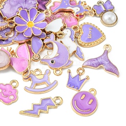 30Pcs 30 Style Alloy Enamel Pendant&nbsp;ENAM-YW0002-14