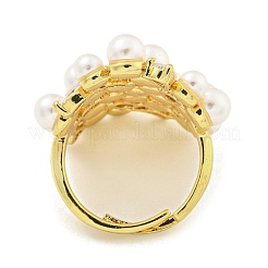 Brass Micro Pave Cubic Zirconia Finger Rings&nbsp;RJEW-L113-012G