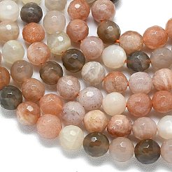 Natural Multi-Moonstone Beads Strands&nbsp;G-B165-A02-8mm