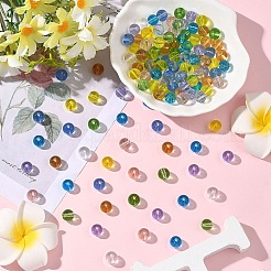 240Pcs 8 Colors Transparent Glass Beads Strands&nbsp;GLAA-YW0005-30