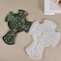 Cross DIY Jewelry Plate Silicone Molds&nbsp;DIY-P074-03
