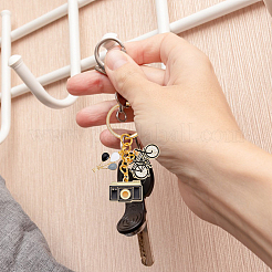 5Pcs Hot Air Balloon/Camera/Bicycle Alloy Enamel Pendant Keychain&nbsp;KEYC-NB0001-62