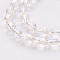 Electroplate Transparent Glass Beads Strands&nbsp;EGLA-T020-11-A02