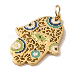 Ion Plating(IP) 304 Stainless Steel Enamel Pendants&nbsp;STAS-P340-07G