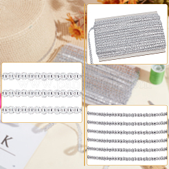 Polyester S Shaped Lace Ribbon&nbsp;OCOR-WH0046-95B