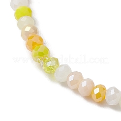 5Pcs 5 Styles Facete Rondelle Glass Beaded Stretch Bracelets&nbsp;BJEW-JB10332