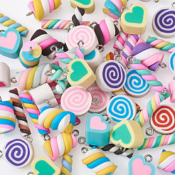 Resin Pendants and Handmade Polymer Clay Pendants&nbsp;DIY-TA0008-75