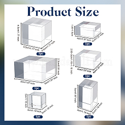 6Pcs 6 Styles Acrylic Jewelry Display Bases&nbsp;ODIS-OC0001-90