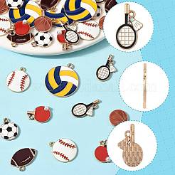 28Pcs 7 Styles Alloy Enamel Pendants&nbsp;ENAM-FS0003-44
