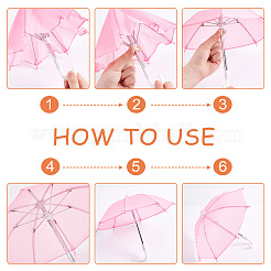 10Pcs 10 Colors Mini Polyester Doll Umbrella&nbsp;AJEW-GO0001-93