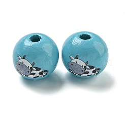 Natural Wood European Beads&nbsp;WOOD-F014-01B