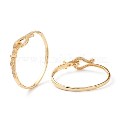 Brass Micro Pave Cubic Zirconia Bangles&nbsp;BJEW-Z001-03G