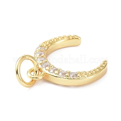 Brass Cubic Zirconia Charms&nbsp;ZIRC-C022-12G