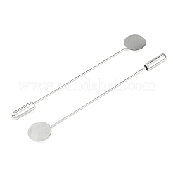 Brass Lapel Pin Base Settings&nbsp;KK-WH0045-025A-M