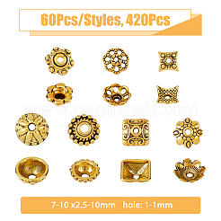 420pcs 7 styles Tibetan Style Bead Caps&nbsp;FIND-DC0003-93