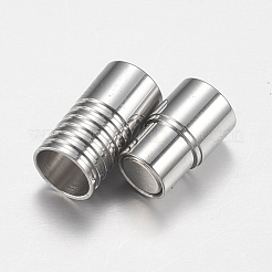Tarnish Resistant 304 Stainless Steel Magnetic Clasps with Glue-in Ends&nbsp;STAS-F149-04P-A