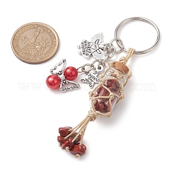 7Pcs 7 Styles Gemstone Wish Bottle Keychains&nbsp;KEYC-JKC00749