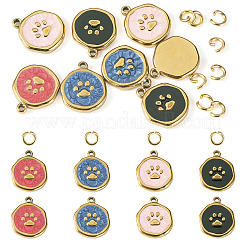 8Pcs 304 Stainless Steel Enamel Pendants&nbsp;STAS-TA0006-13A