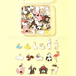 60Pcs 15 Styles Alloy Enamel Pendants&nbsp;FIND-FS0002-77