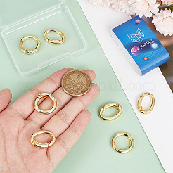 Rack Plating Brass Spring Gate Rings&nbsp;KK-UN0003-05B