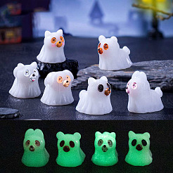 Halloween Luminous Opaque Resin Ghost Display Decoration&nbsp;DJEW-N004-12