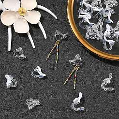 50Pcs 2 Styles Plastic Clip-on Earring Findings&nbsp;FIND-YW0012-89