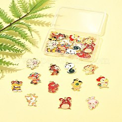 24Pcs 12 Styles Alloy Enamel Pendants&nbsp;ENAM-FS0002-86