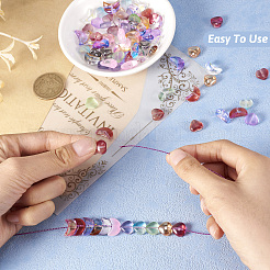 180Pcs 18 Style Electroplate Transparent Glass Bead&nbsp;EGLA-TA0001-15