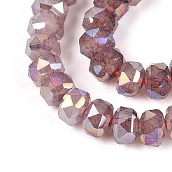 Anti-Tarnish Electroplate Glass Imitation Jade Beads Strands&nbsp;EGLA-T029-6mm-13E
