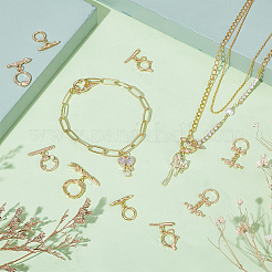 12Pcs 6 Styles Brass Toggle Clasps&nbsp;KK-PH0011-40G