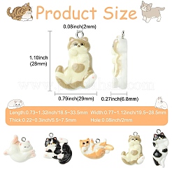 30Pcs 5 Styles Opaque Resin Pendants&nbsp;RESI-CJC0011-77