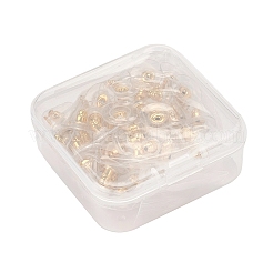 50Pairs Brass Bullet Clutch Bullet Clutch Earring Backs with Pad&nbsp;KK-YW0001-02G