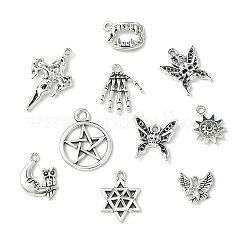 100Pcs 10 Styles Tibetan Style Alloy Pendants&nbsp;TIBE-CJ0001-35