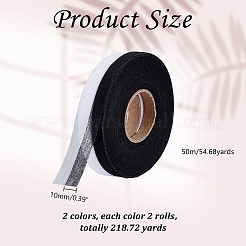 4 Rolls 2 Colors Double-sided Non Woven Fabric Fusing Tape Adhesive Hem Tape&nbsp;DIY-HY0002-88C